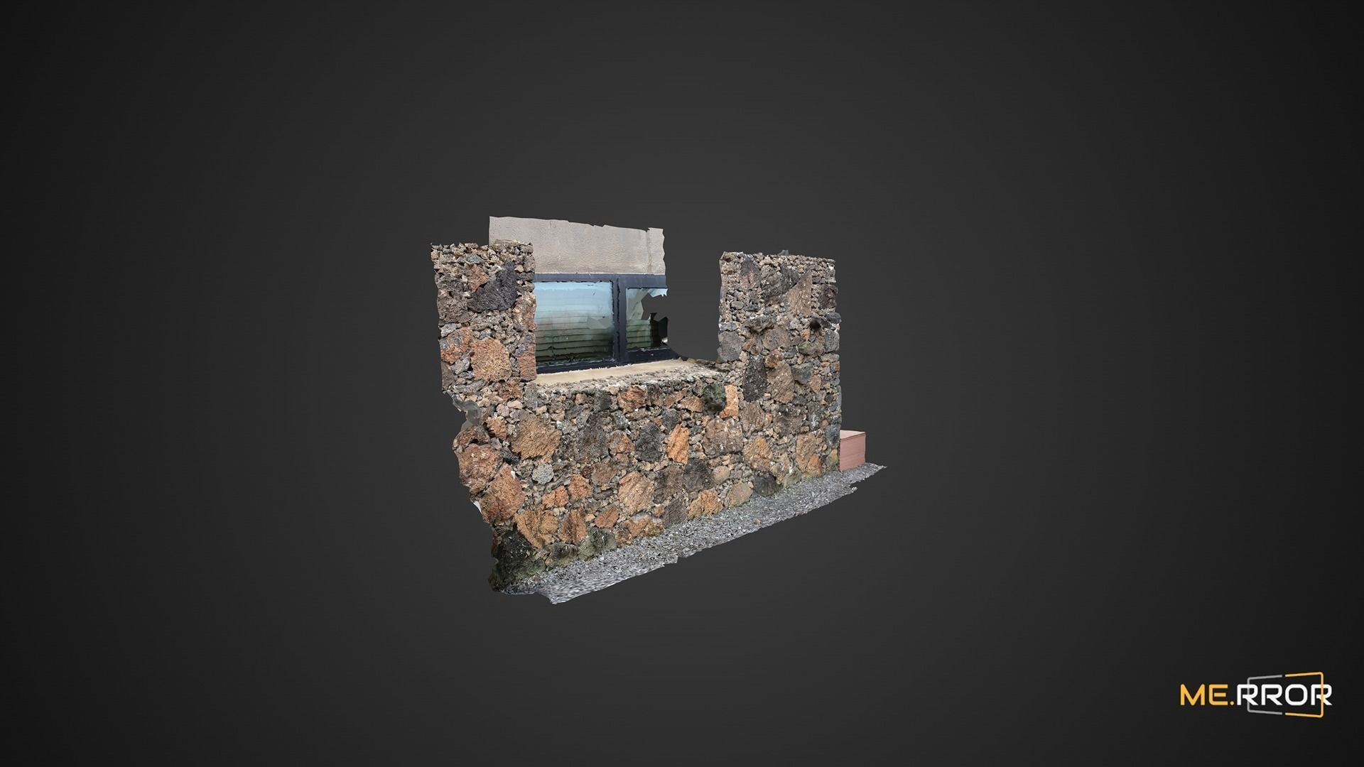 Stone Wall of Jeju Island House 3D model_5