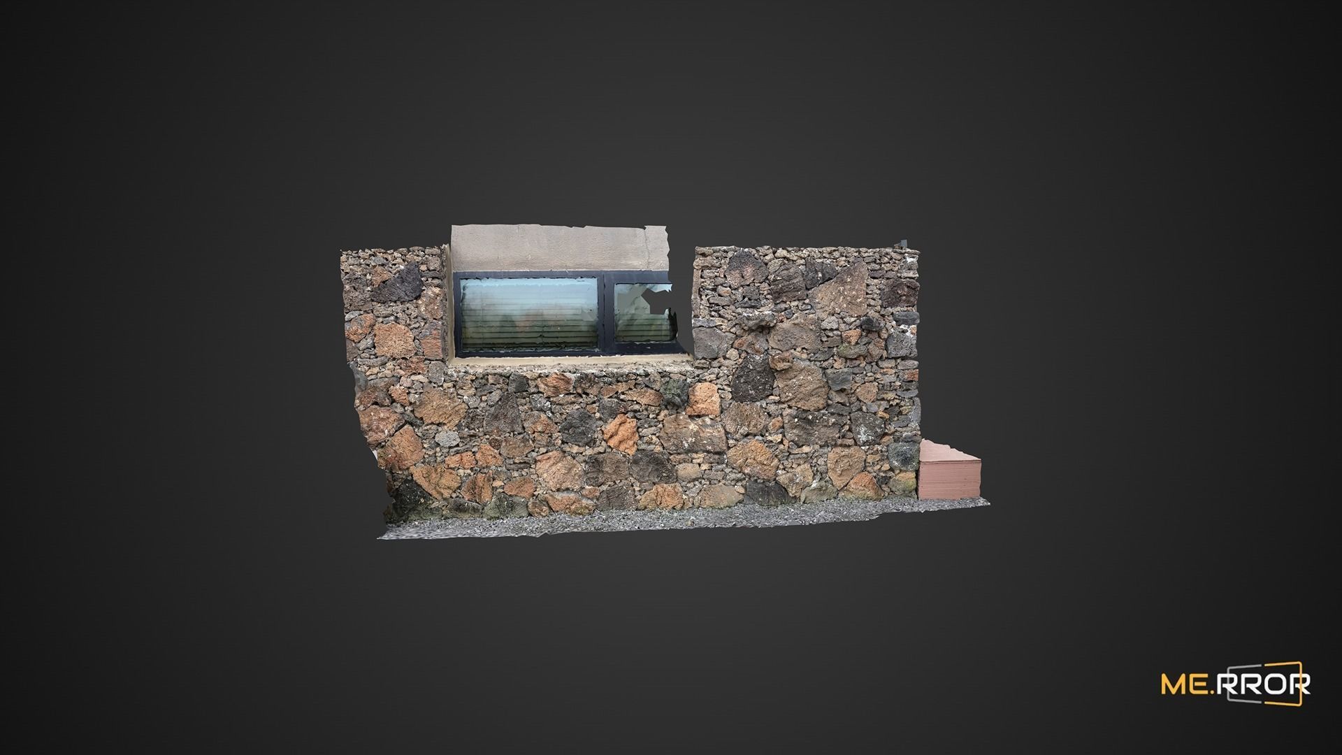 Stone Wall of Jeju Island House 3D model_6