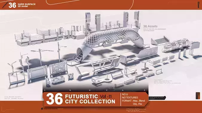 FUTURISTIC SCI-FI CITY COLLECTION VOL 11 3D model