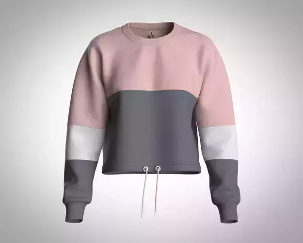 Girls-Crop Sweatshirt