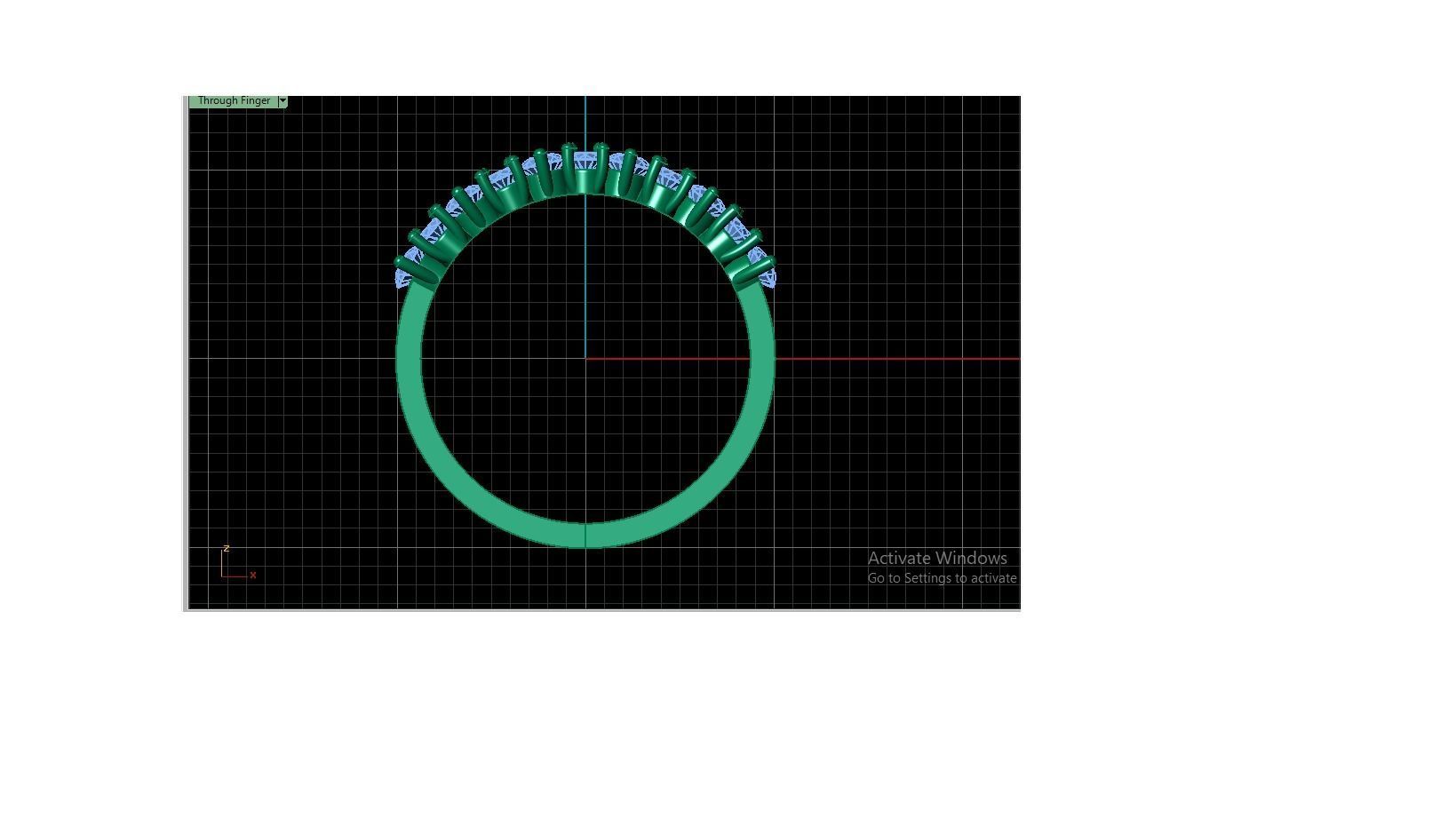 Engagement ring 3D print model_3