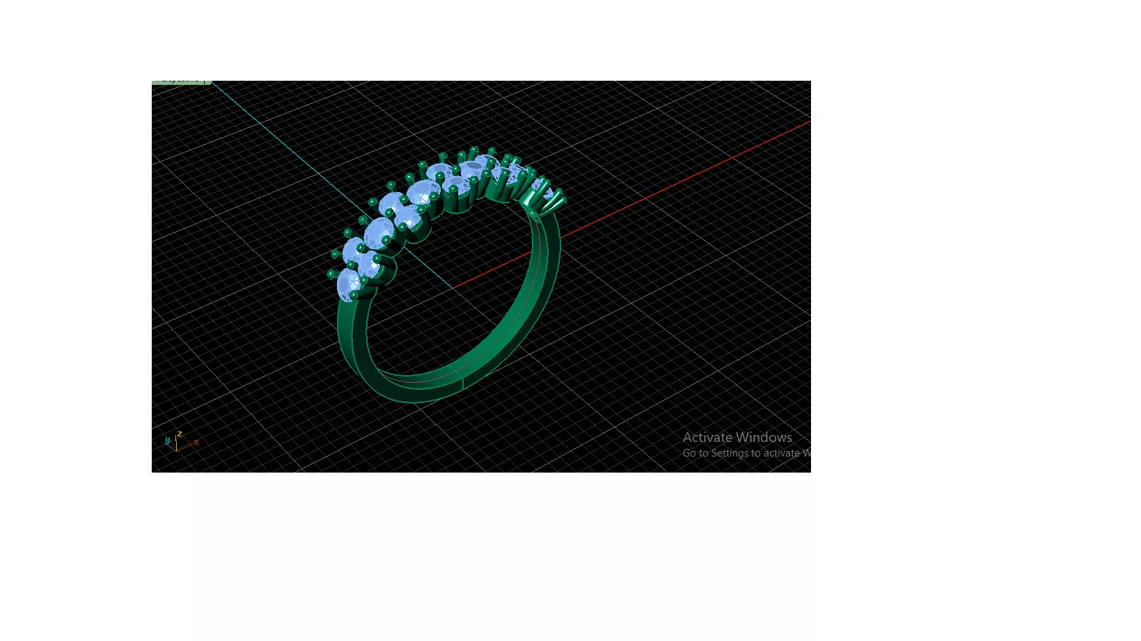 Engagement ring 3D print model_0