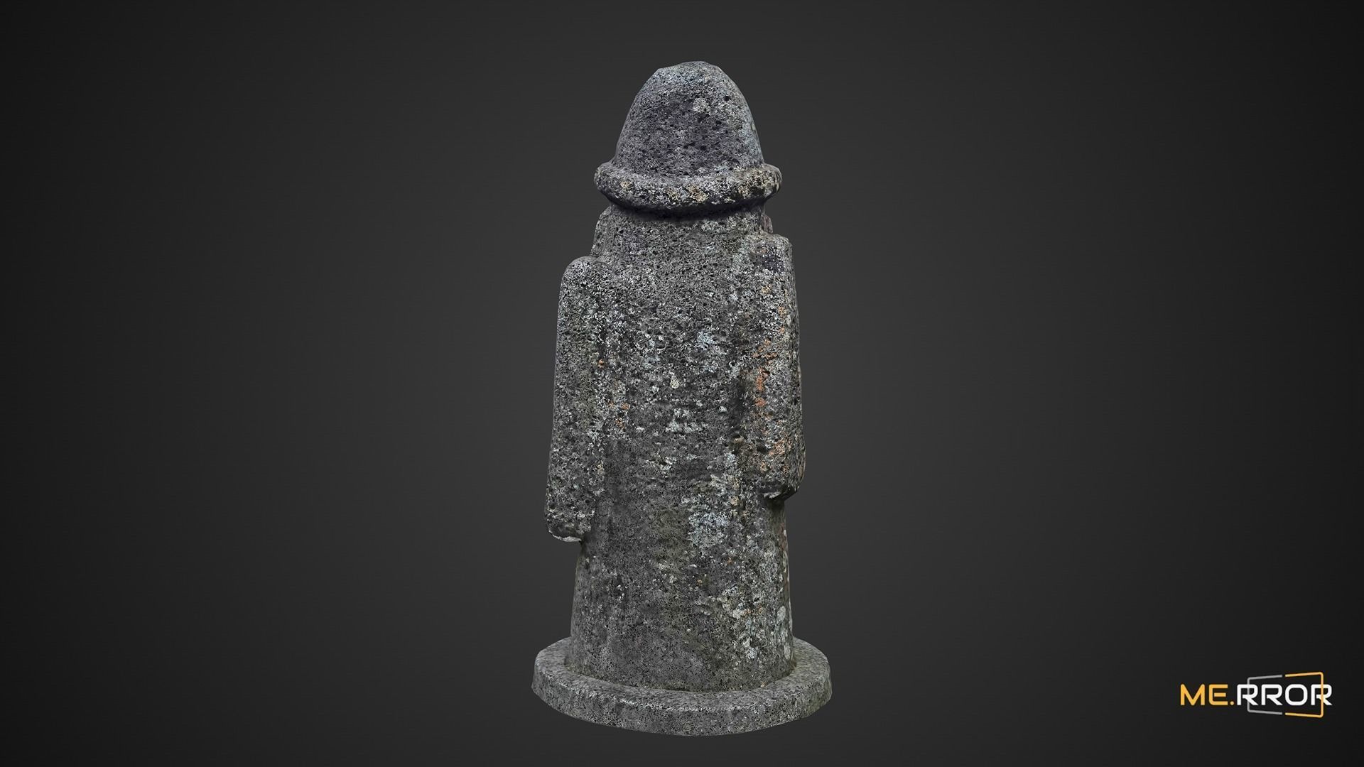 Game Ready Dolharubang Traditional Stone Statue of Jeju Low-poly 3D model_2
