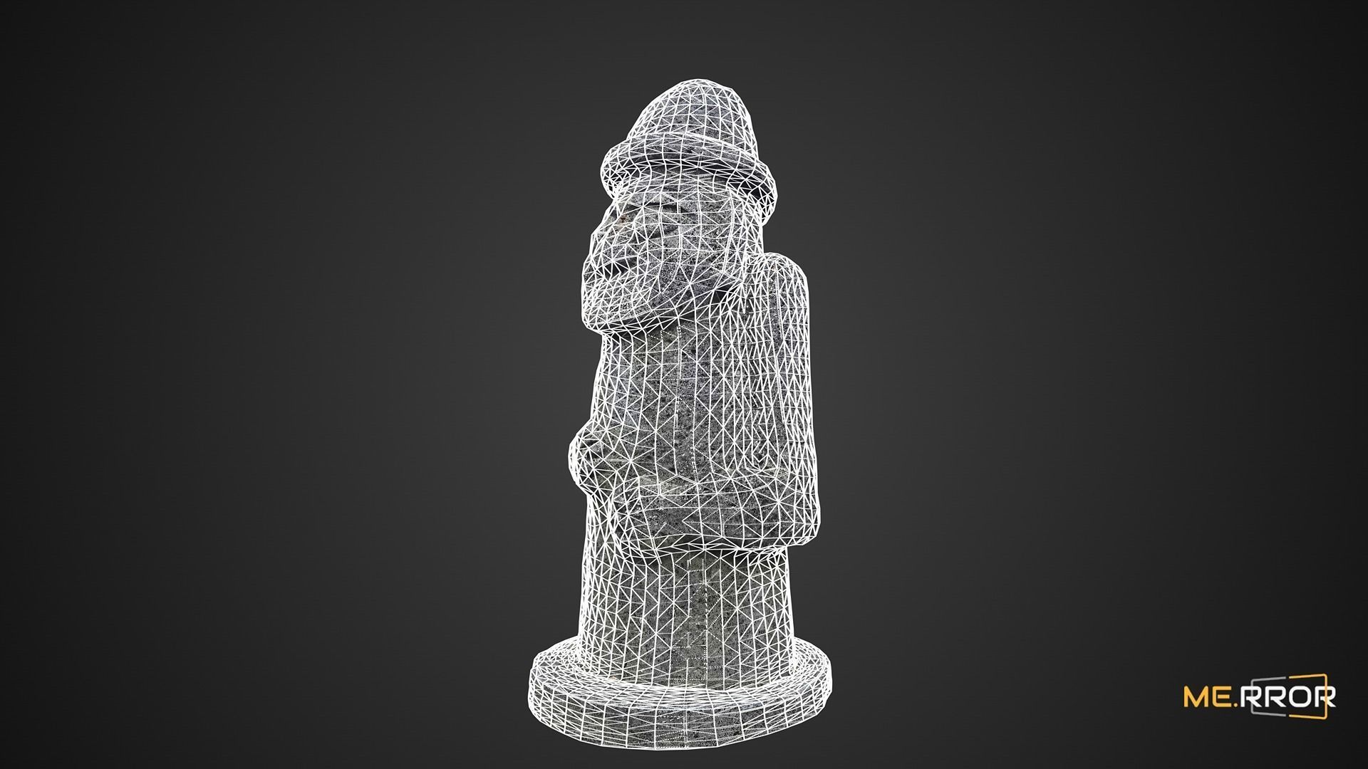 Game Ready Dolharubang Traditional Stone Statue of Jeju Low-poly 3D model_7