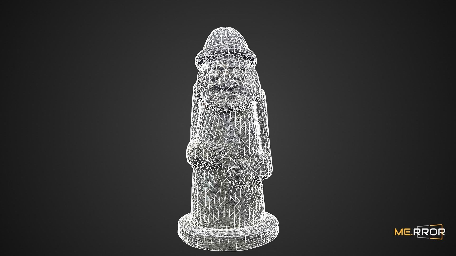 Game Ready Dolharubang Traditional Stone Statue of Jeju Low-poly 3D model_1