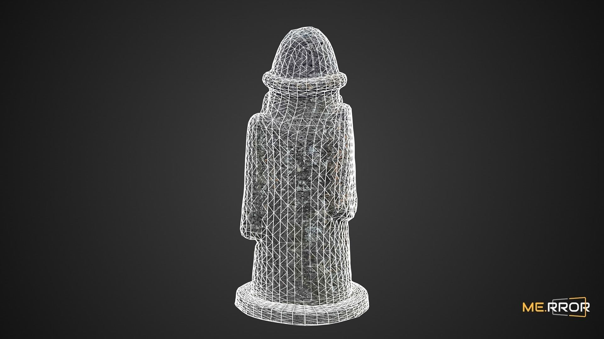 Game Ready Dolharubang Traditional Stone Statue of Jeju Low-poly 3D model_3