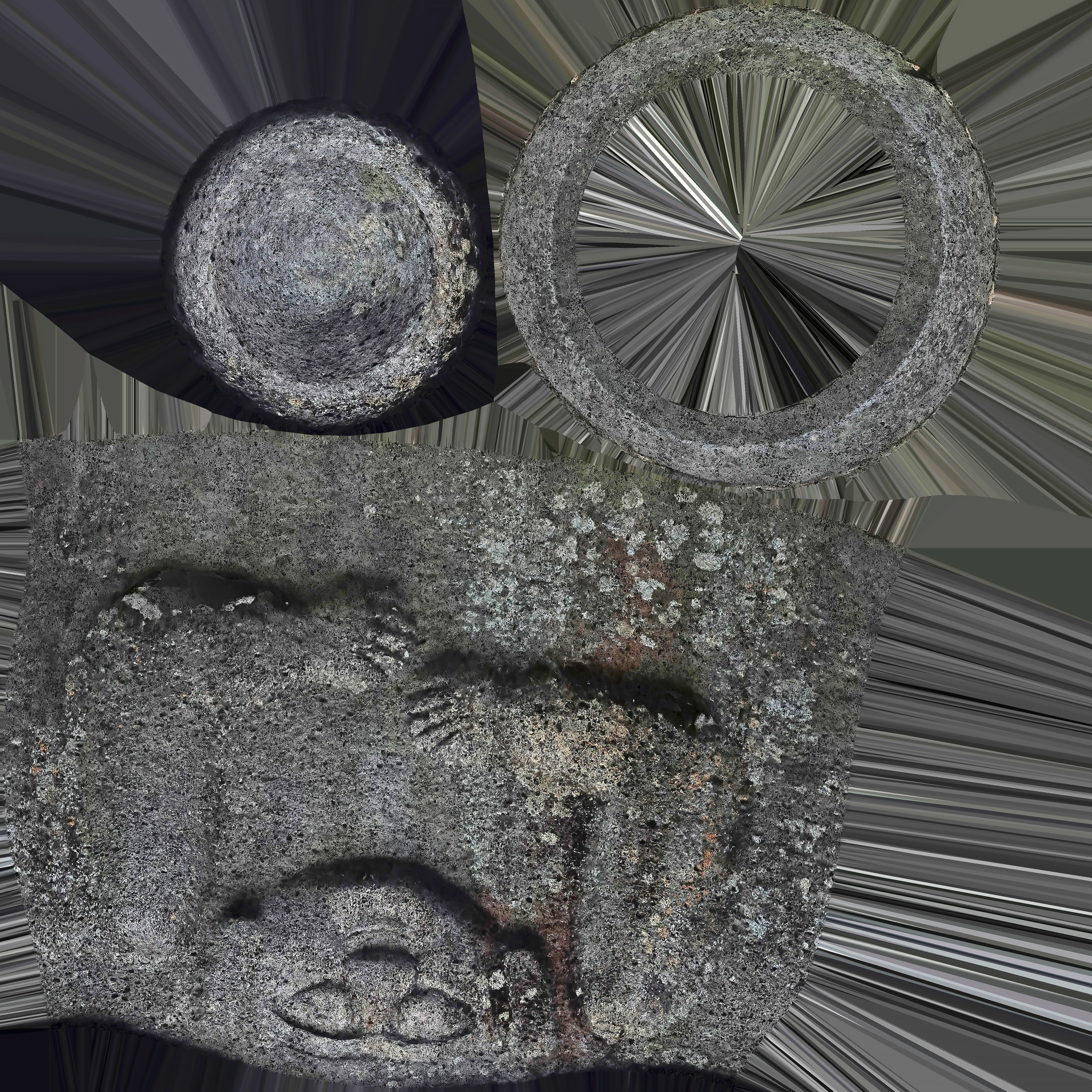 Game Ready Dolharubang Traditional Stone Statue of Jeju Low-poly 3D model_14