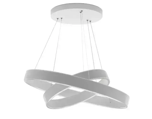 Ceiling light - Modern double rings halo chandelier with LED 3D model