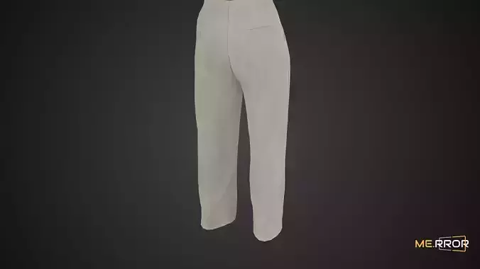 Game Ready Ivory Slacks Pants Low-poly 3D model