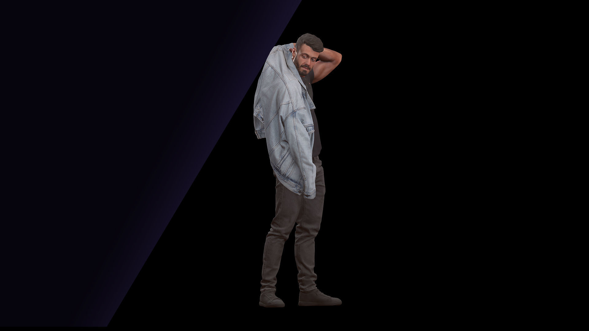 Cleaned 3D Body Scan Ethan White Jacket 3D model_2