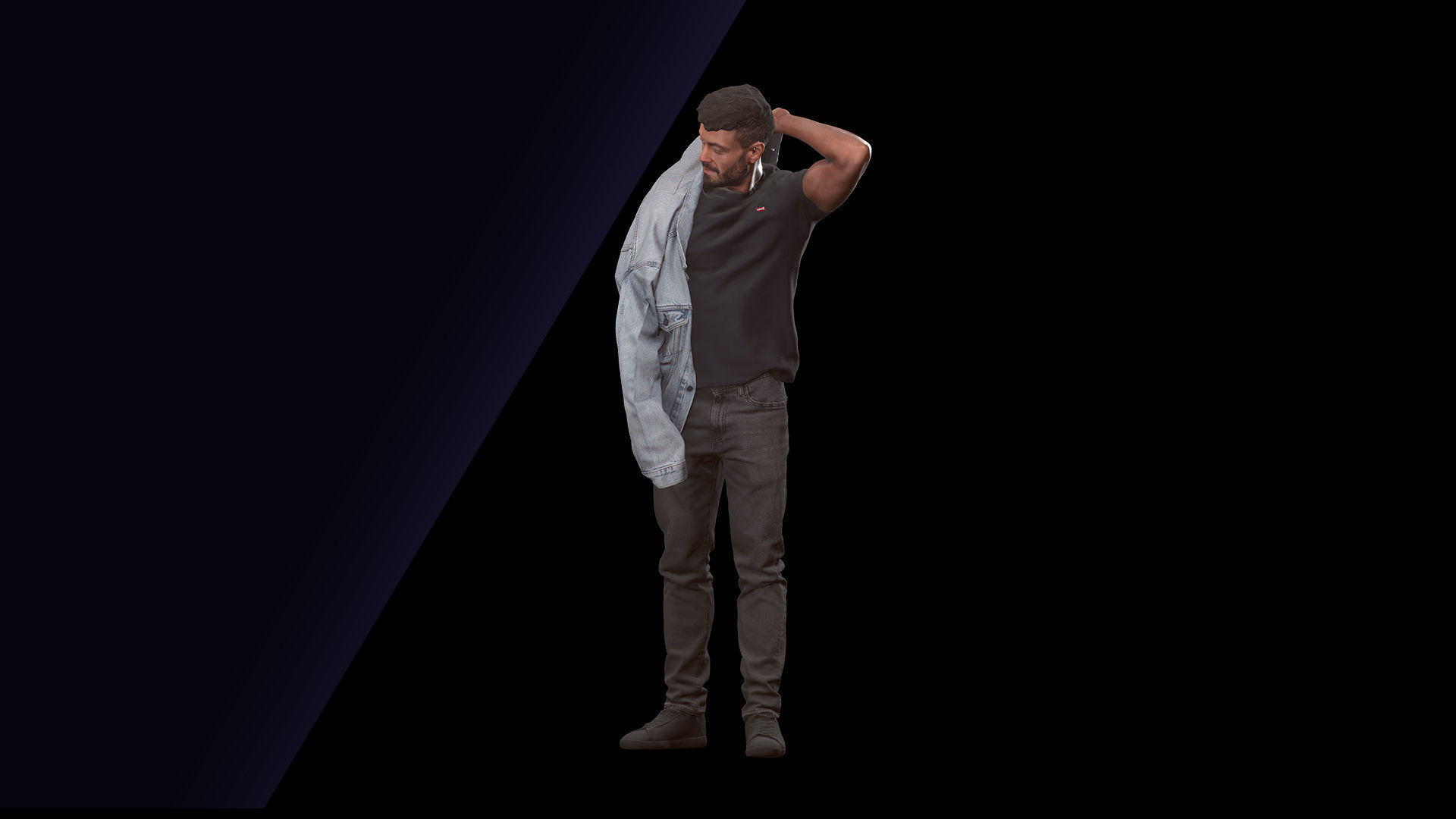 Cleaned 3D Body Scan Ethan White Jacket 3D model_5