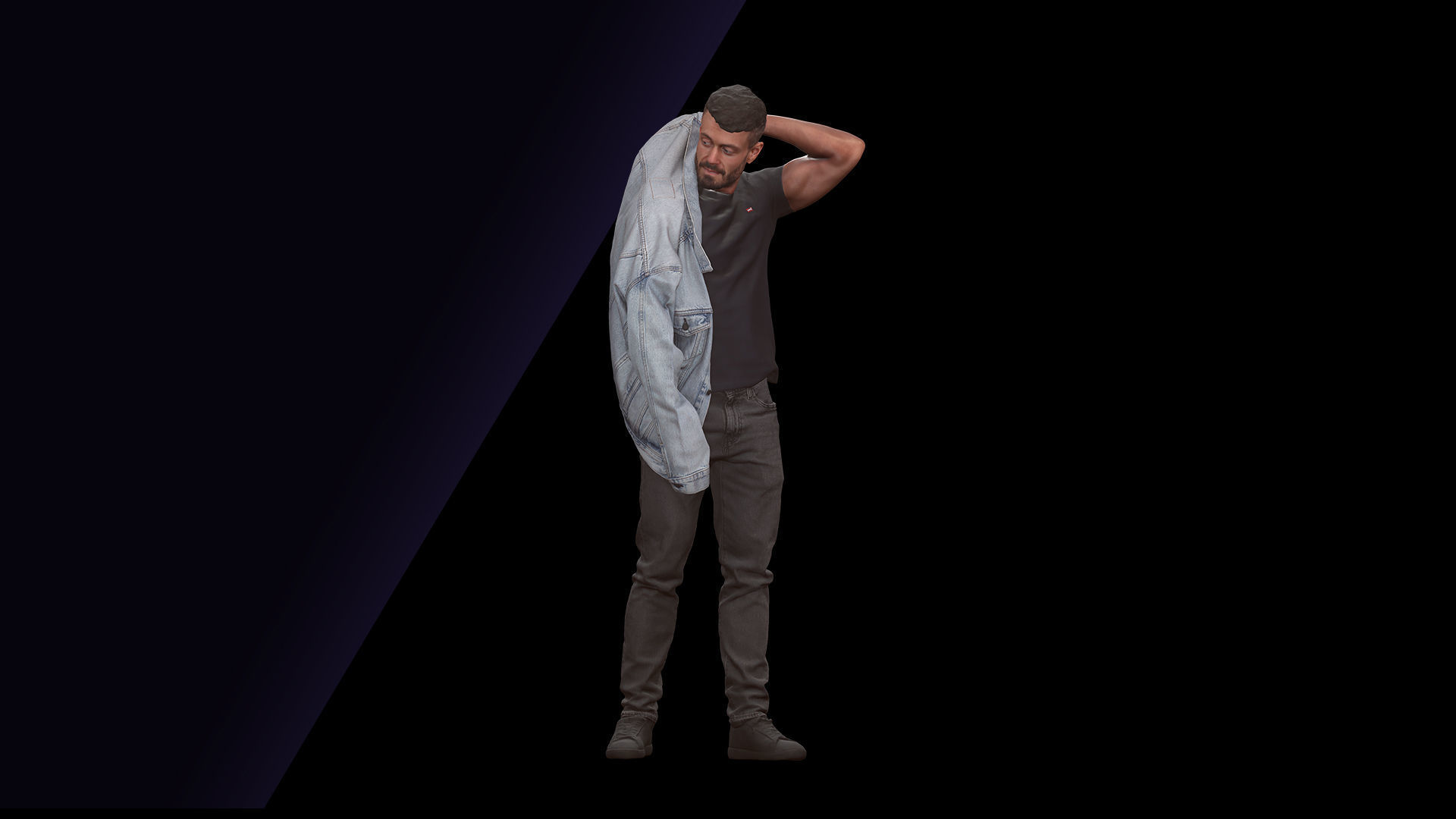 Cleaned 3D Body Scan Ethan White Jacket 3D model_1