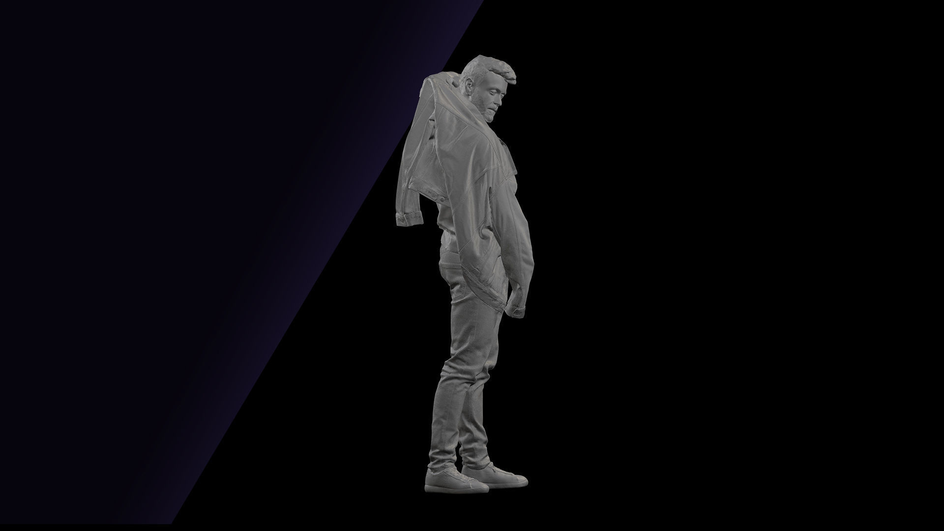 Cleaned 3D Body Scan Ethan White Jacket 3D model_8