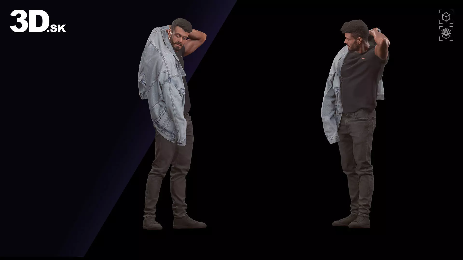 Cleaned 3D Body Scan Ethan White Jacket 3D model_0
