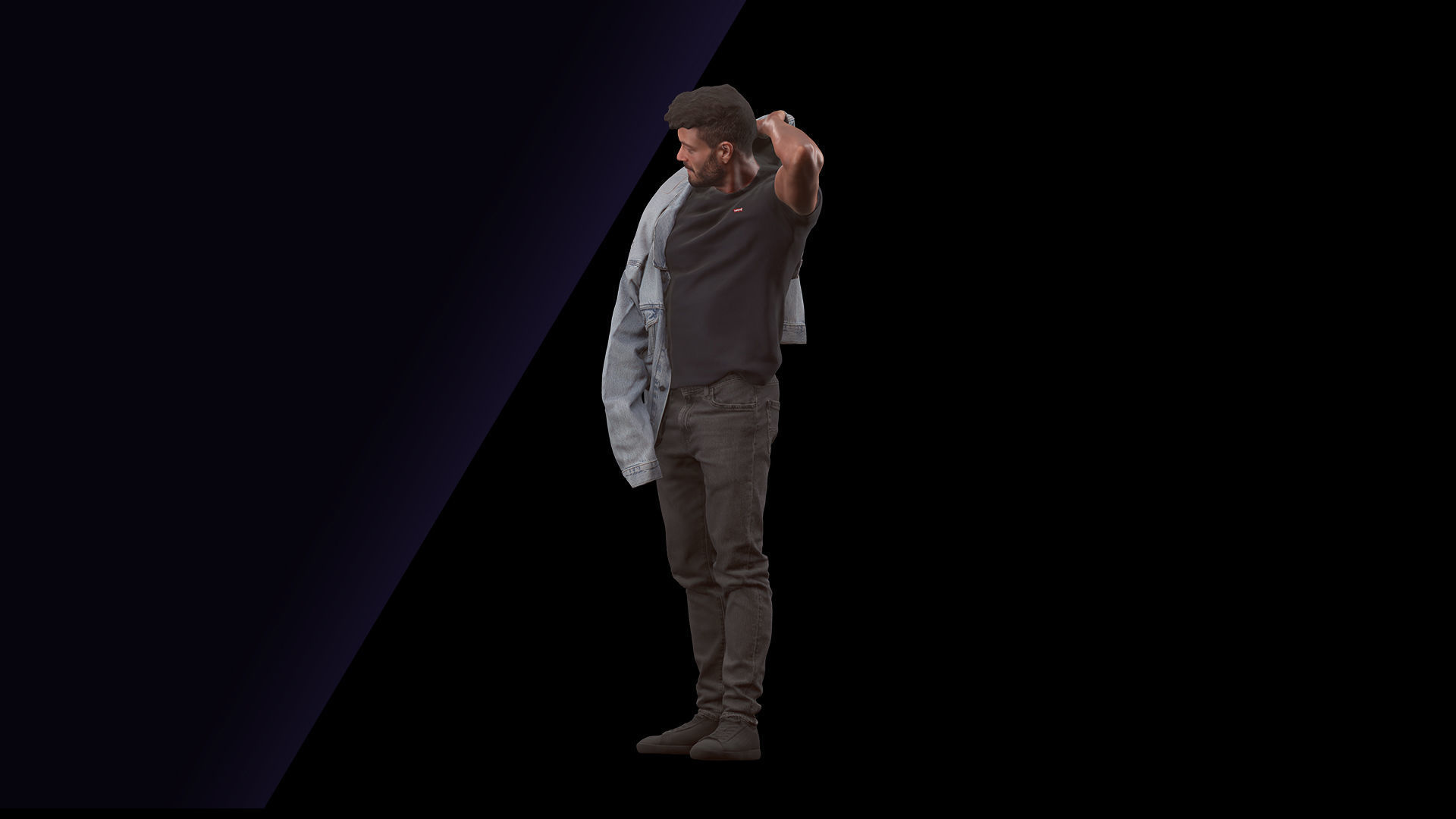 Cleaned 3D Body Scan Ethan White Jacket 3D model_4