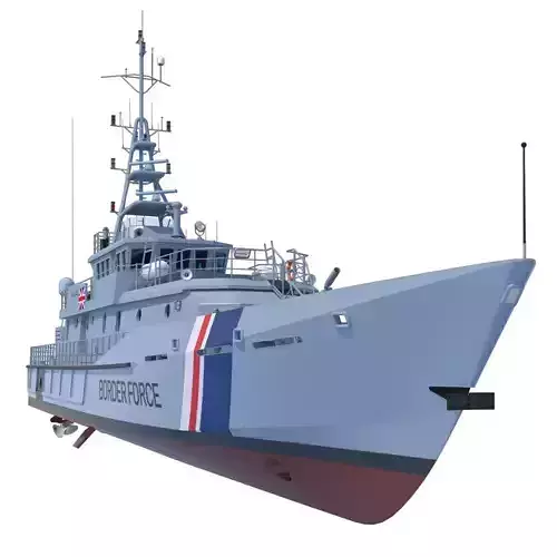 UKBA 42m Customs Cutter 3D model