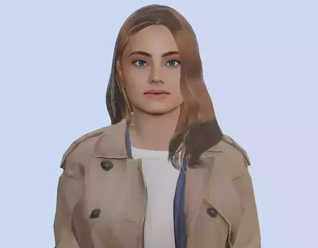 VR PBR FEMALE AVATAR CHARACTER FAYE 3D MODEL CHEAP PRICE VR Low-poly 3D model