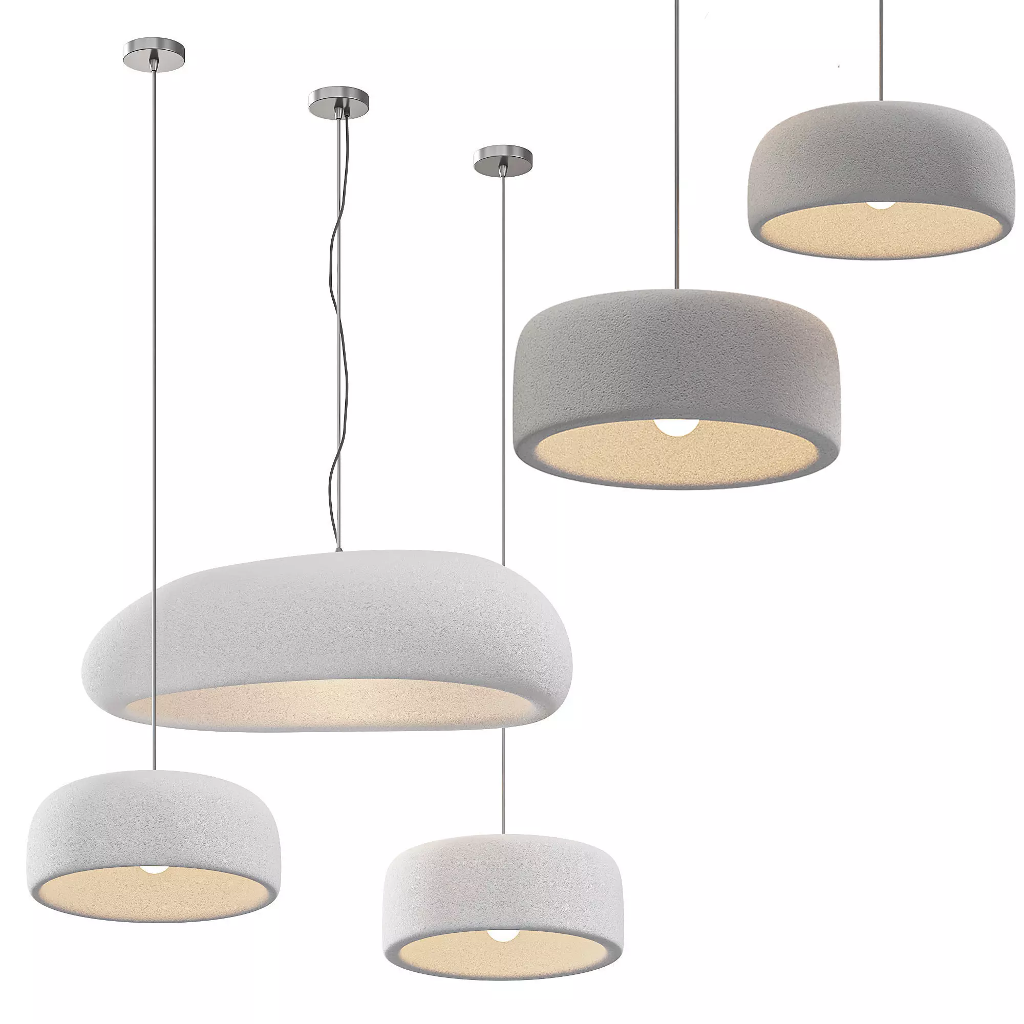 Potcover Clouds Pendant Light 3D model_0