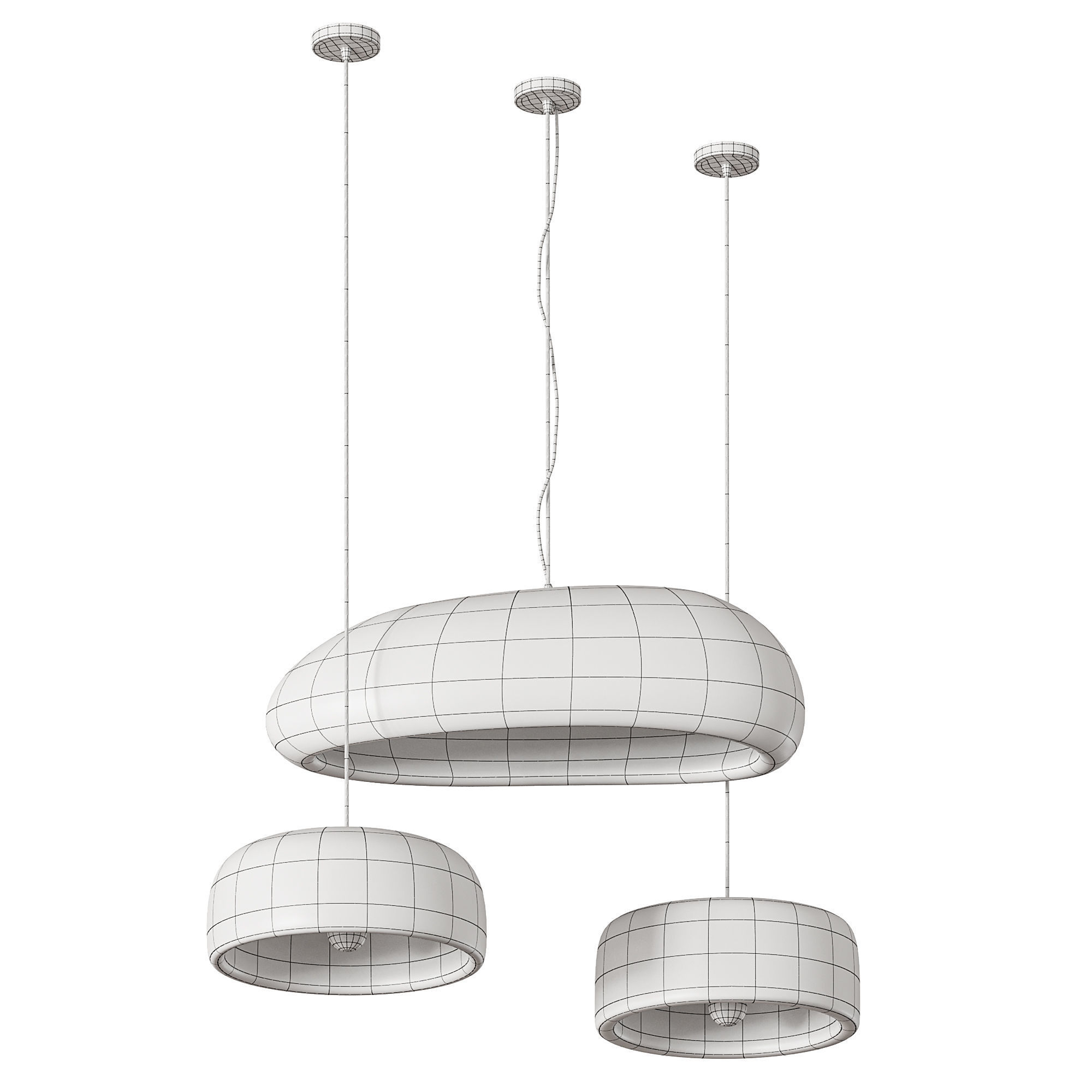 Potcover Clouds Pendant Light 3D model_3