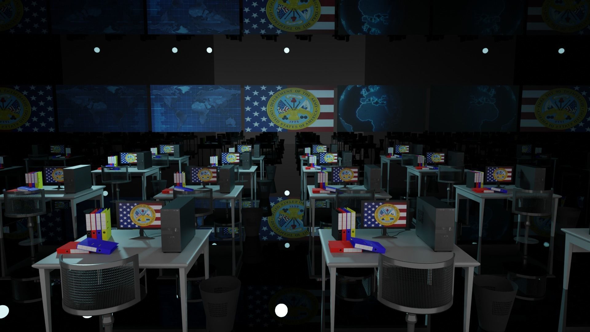 Military Control Room 3D model_7