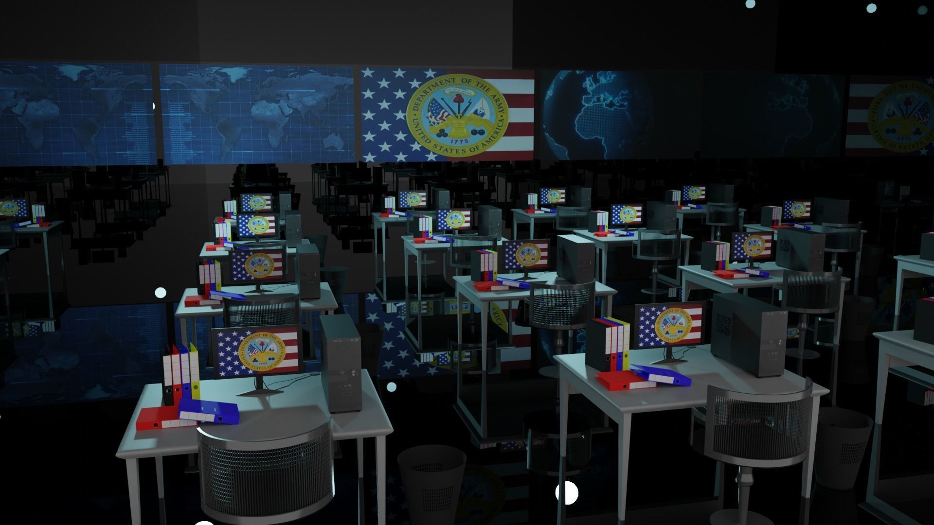 Military Control Room 3D model_1
