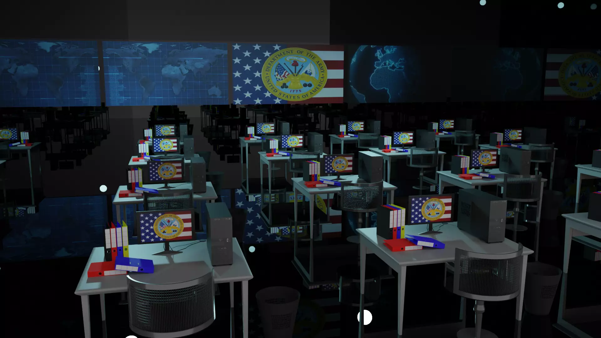 Military Control Room 3D model_0