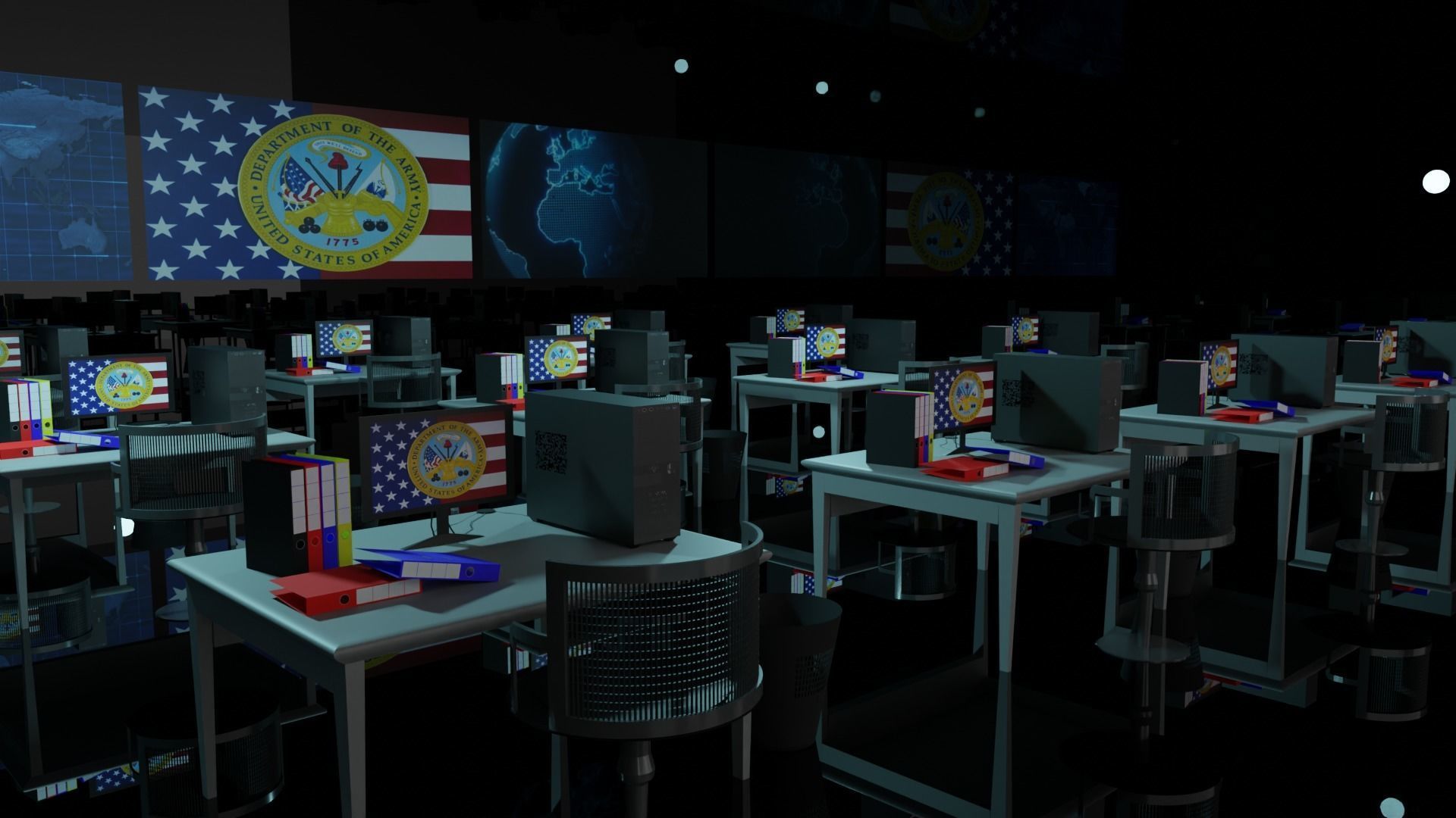 Military Control Room 3D model_3