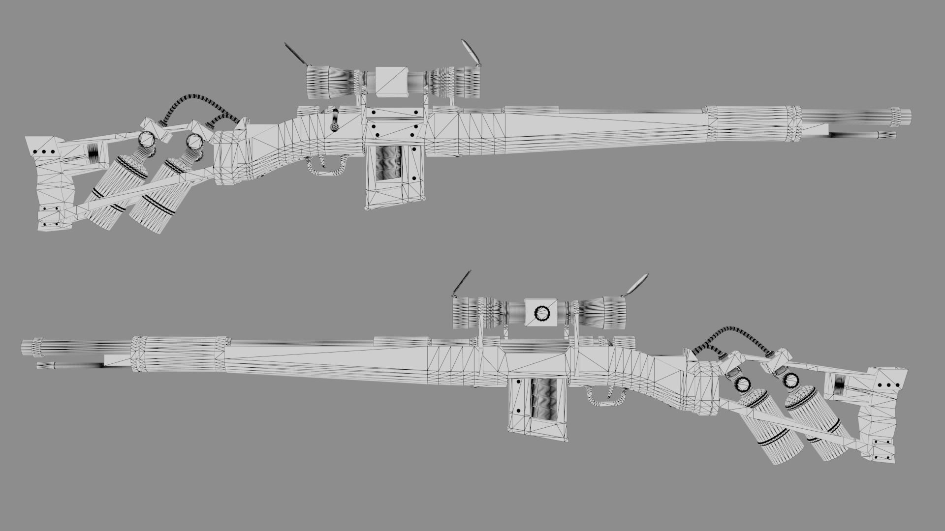 SR1 - Rifle Low-poly 3D model_4