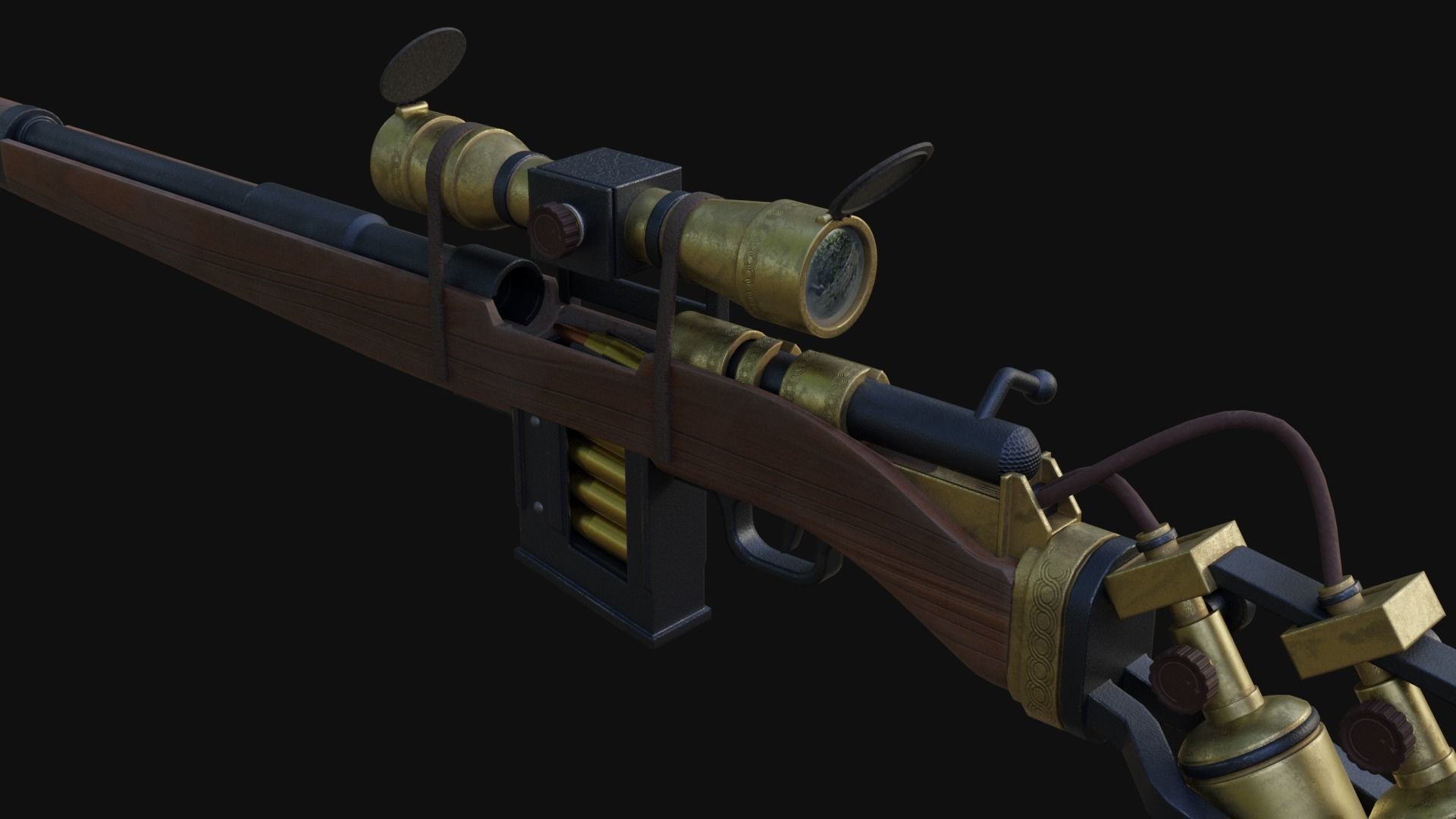 SR1 - Rifle Low-poly 3D model_2