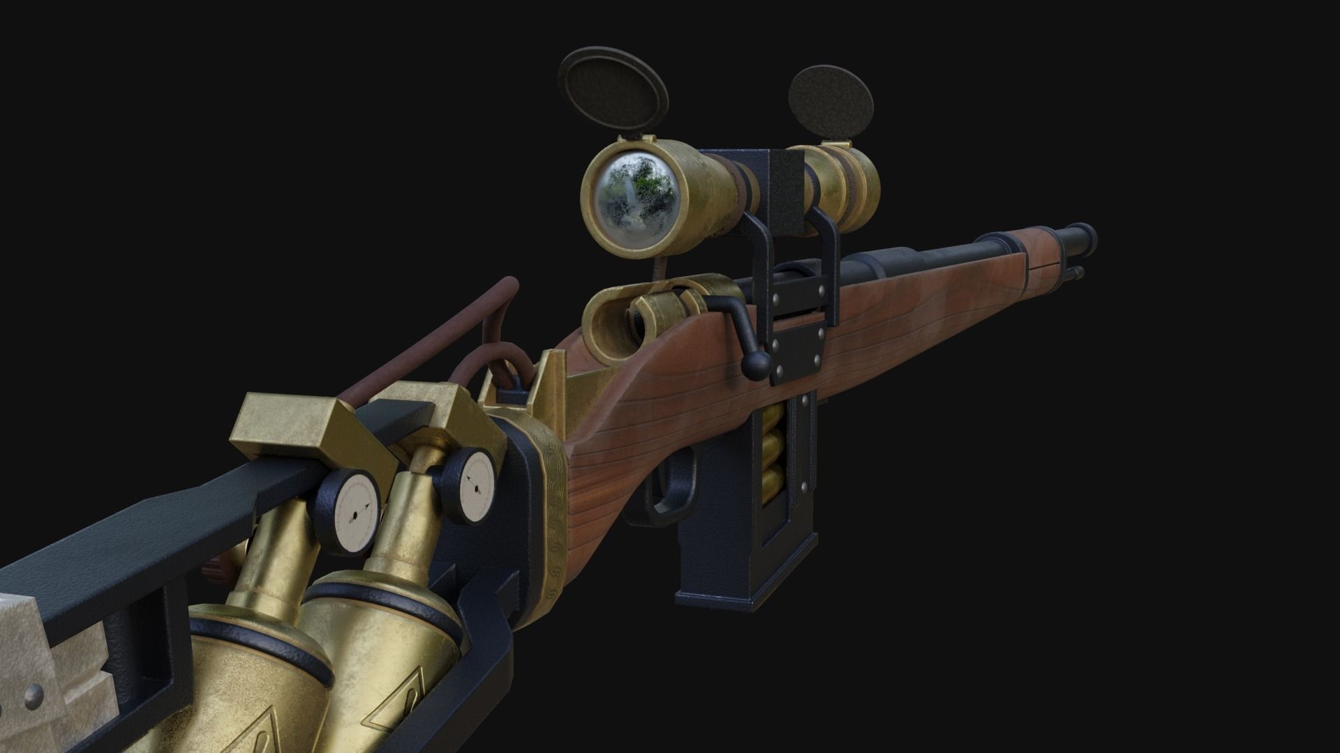 SR1 - Rifle Low-poly 3D model_1