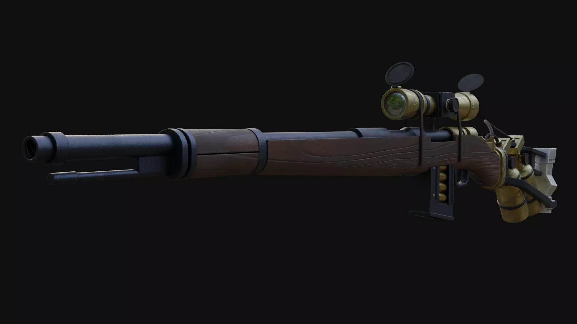 SR1 - Rifle Low-poly 3D model_0