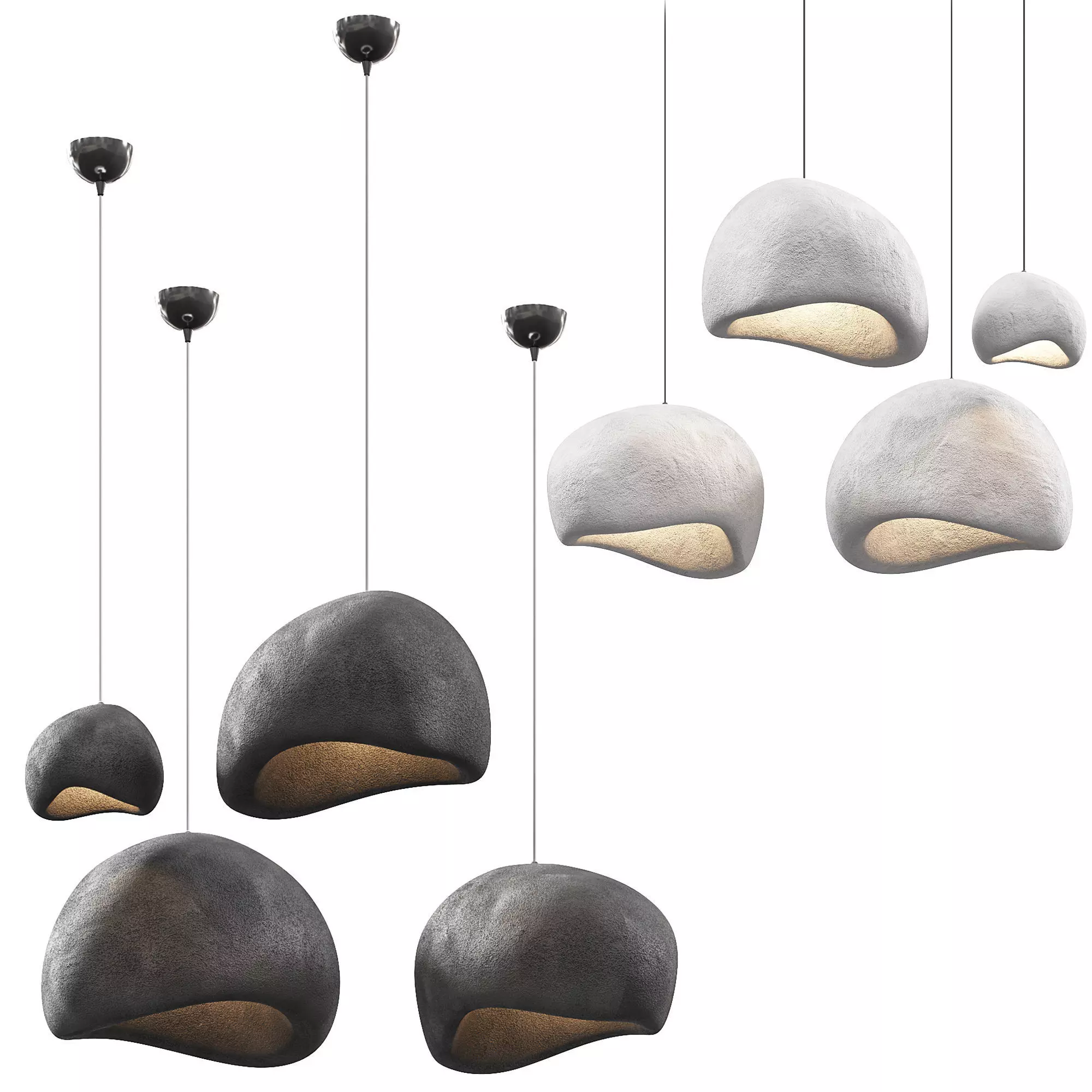 Potcover  Clouds  Pendant  Light 3D model_0