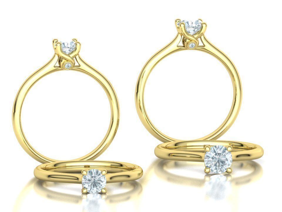 Lily Solitaire Rings Collection Two Versions with discount _2