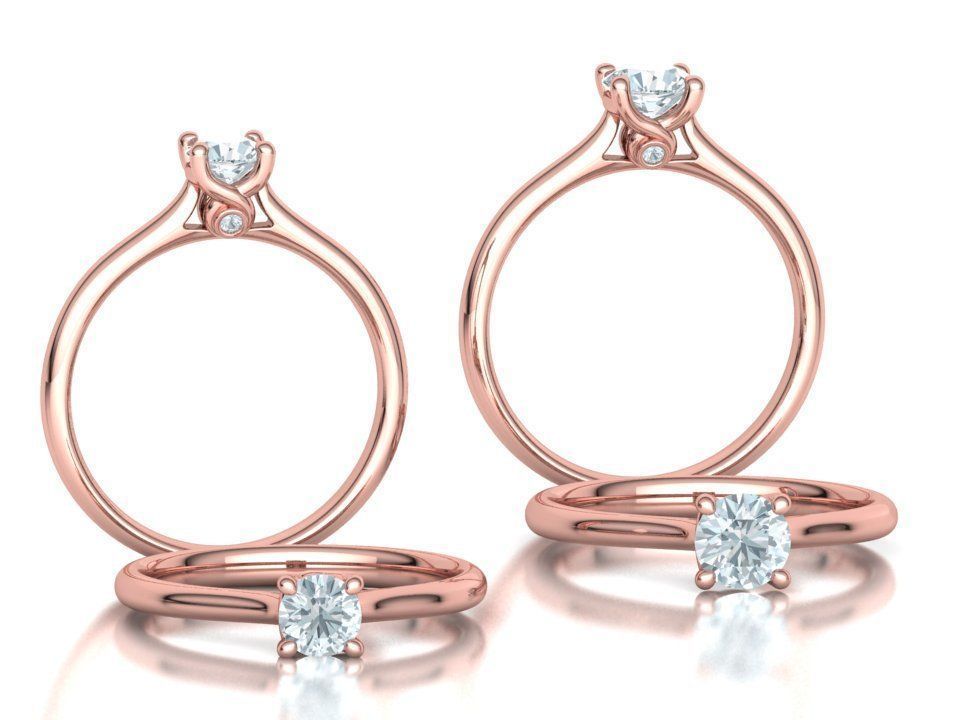 Lily Solitaire Rings Collection Two Versions with discount _1