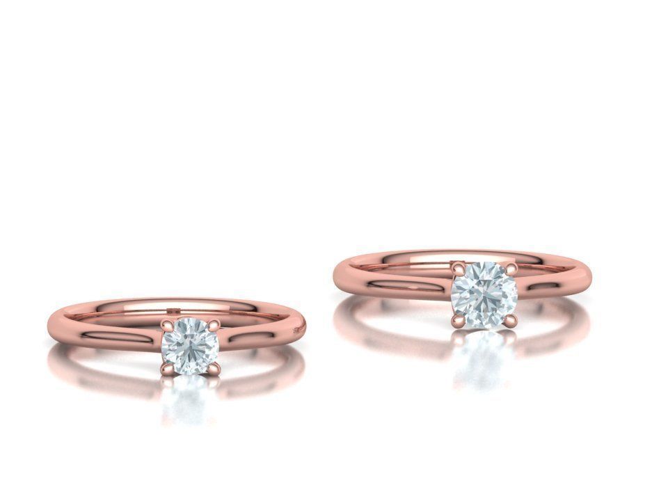 Lily Solitaire Rings Collection Two Versions with discount _4
