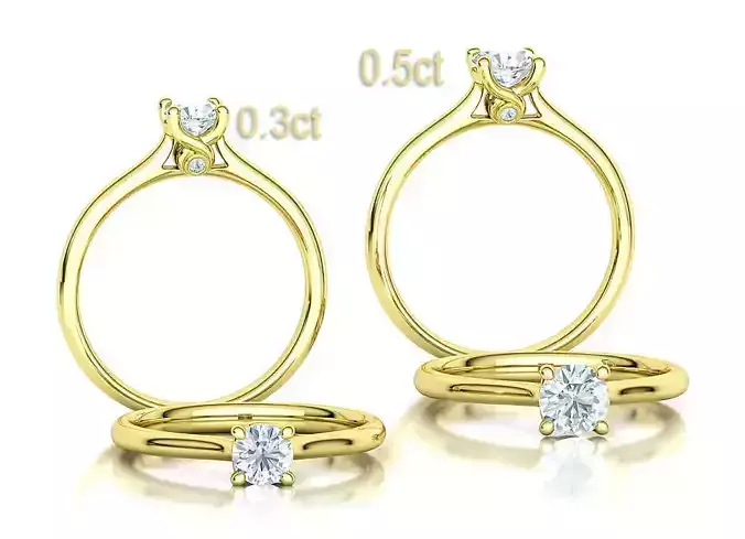 Lily Solitaire Rings Collection Two Versions with discount 
