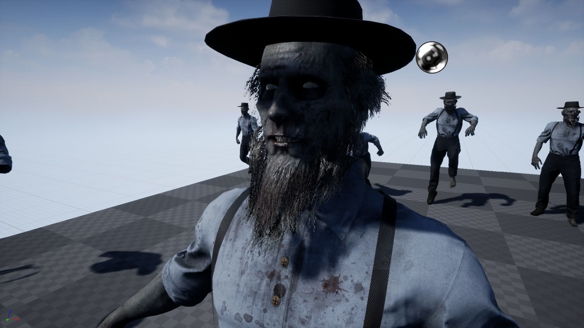 Zombie Amish Low-poly 3D model_20