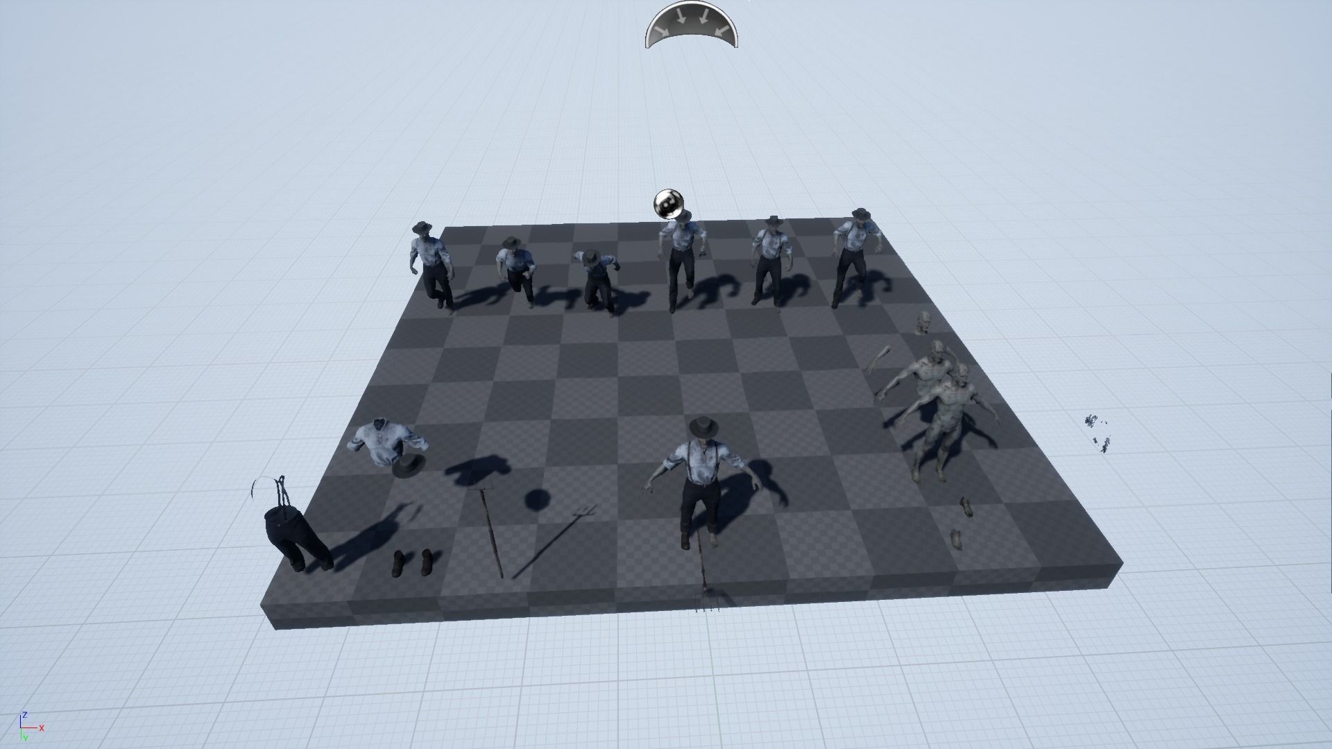 Zombie Amish Low-poly 3D model_19