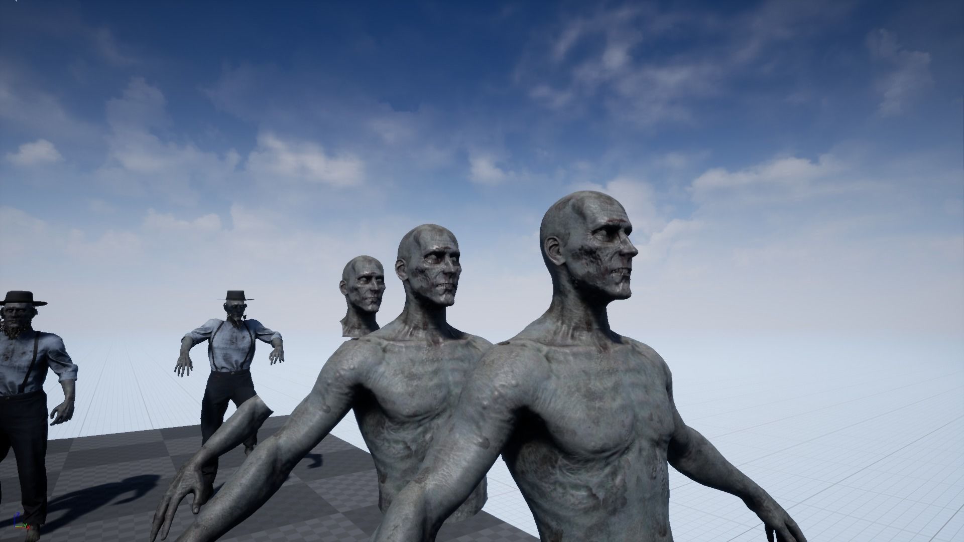 Zombie Amish Low-poly 3D model_14