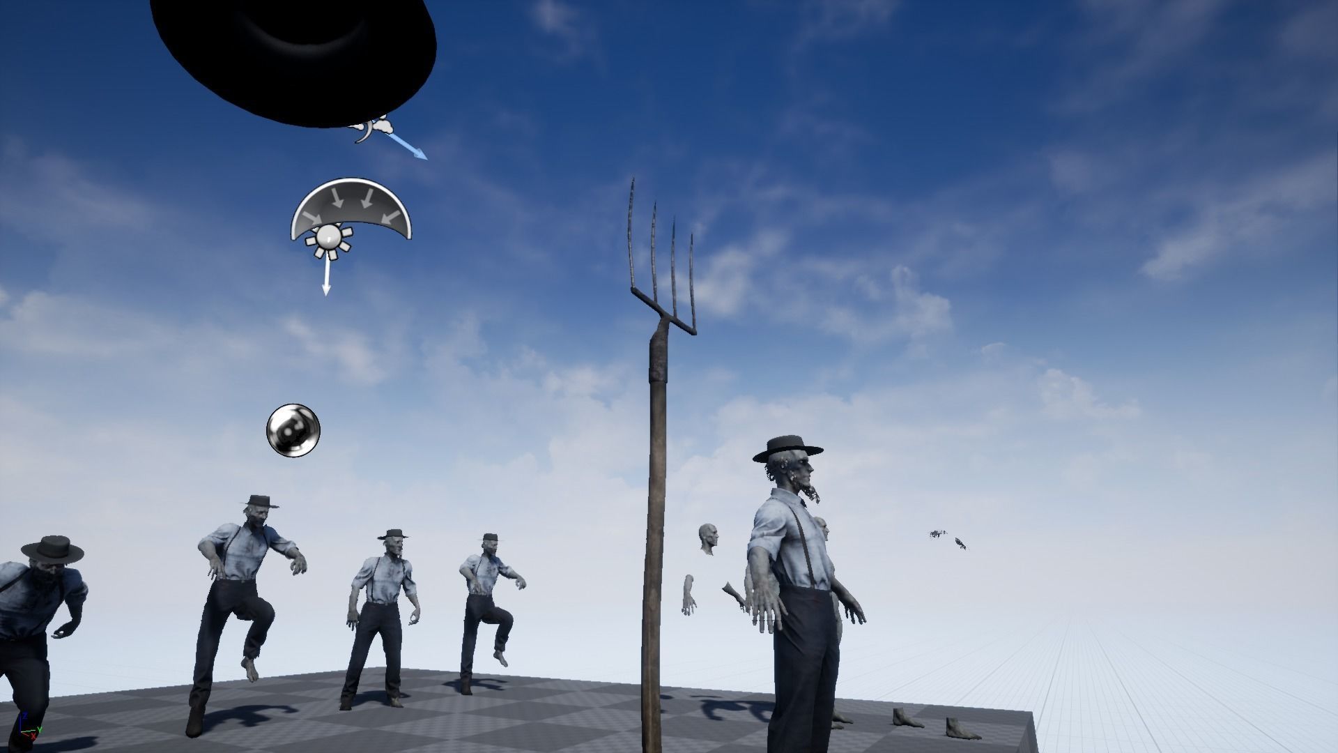 Zombie Amish Low-poly 3D model_12