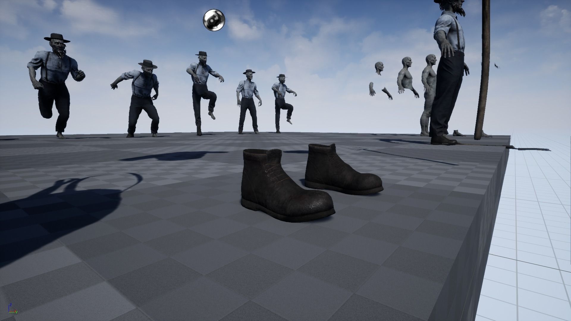 Zombie Amish Low-poly 3D model_15