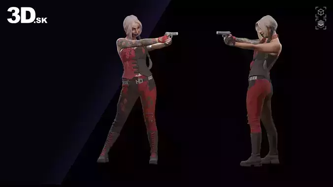 Cleaned 3D Body Scan MrsPhysiotherapist Gun