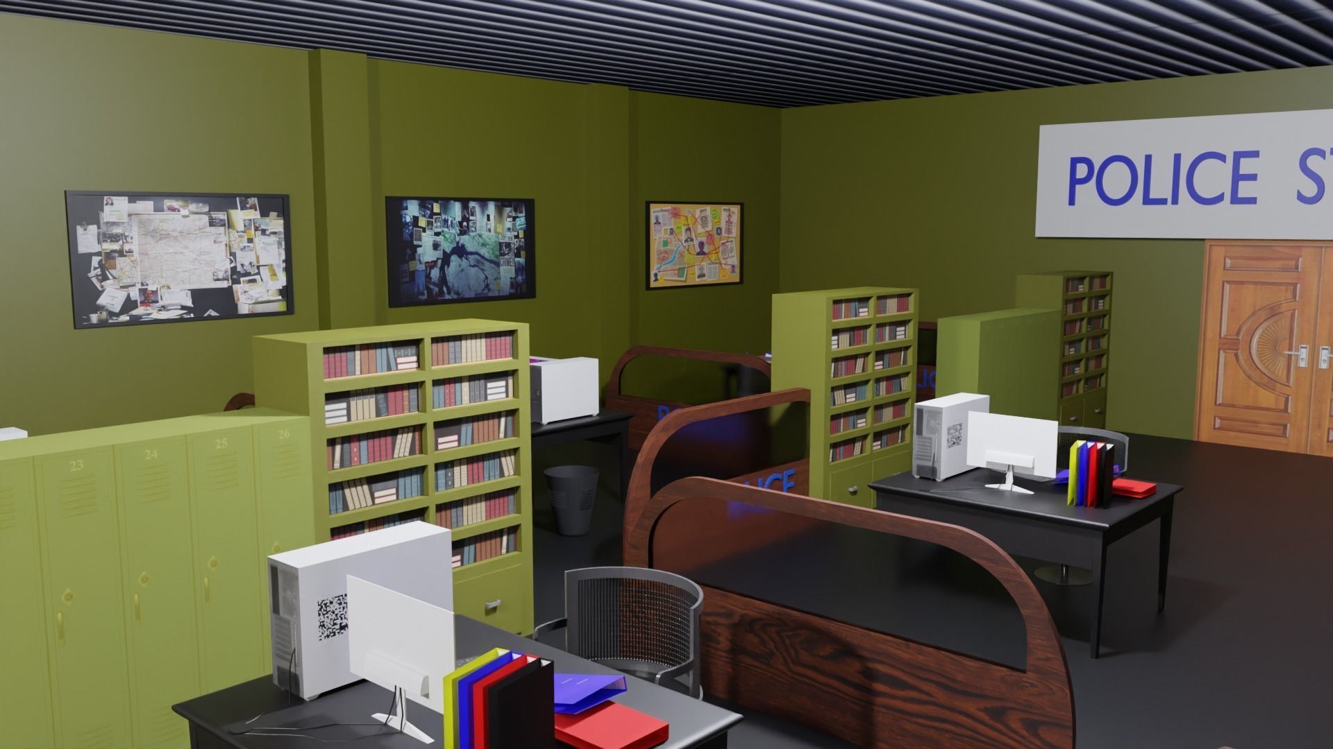 3D model Police Station Interior VR / AR / low-poly | CGTrader