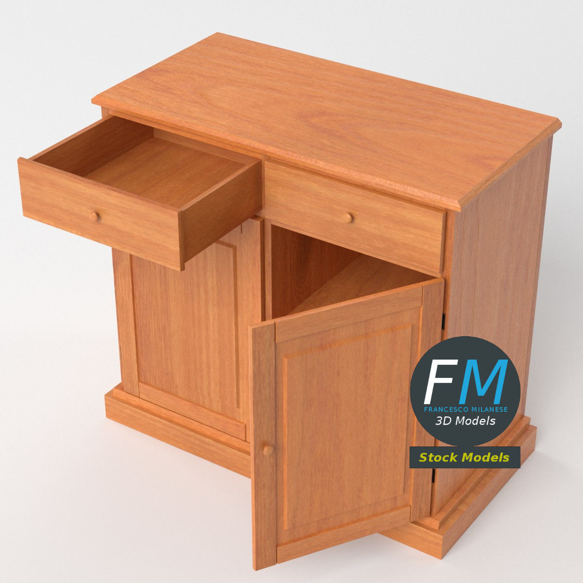 Kitchen sideboard 3D model_5
