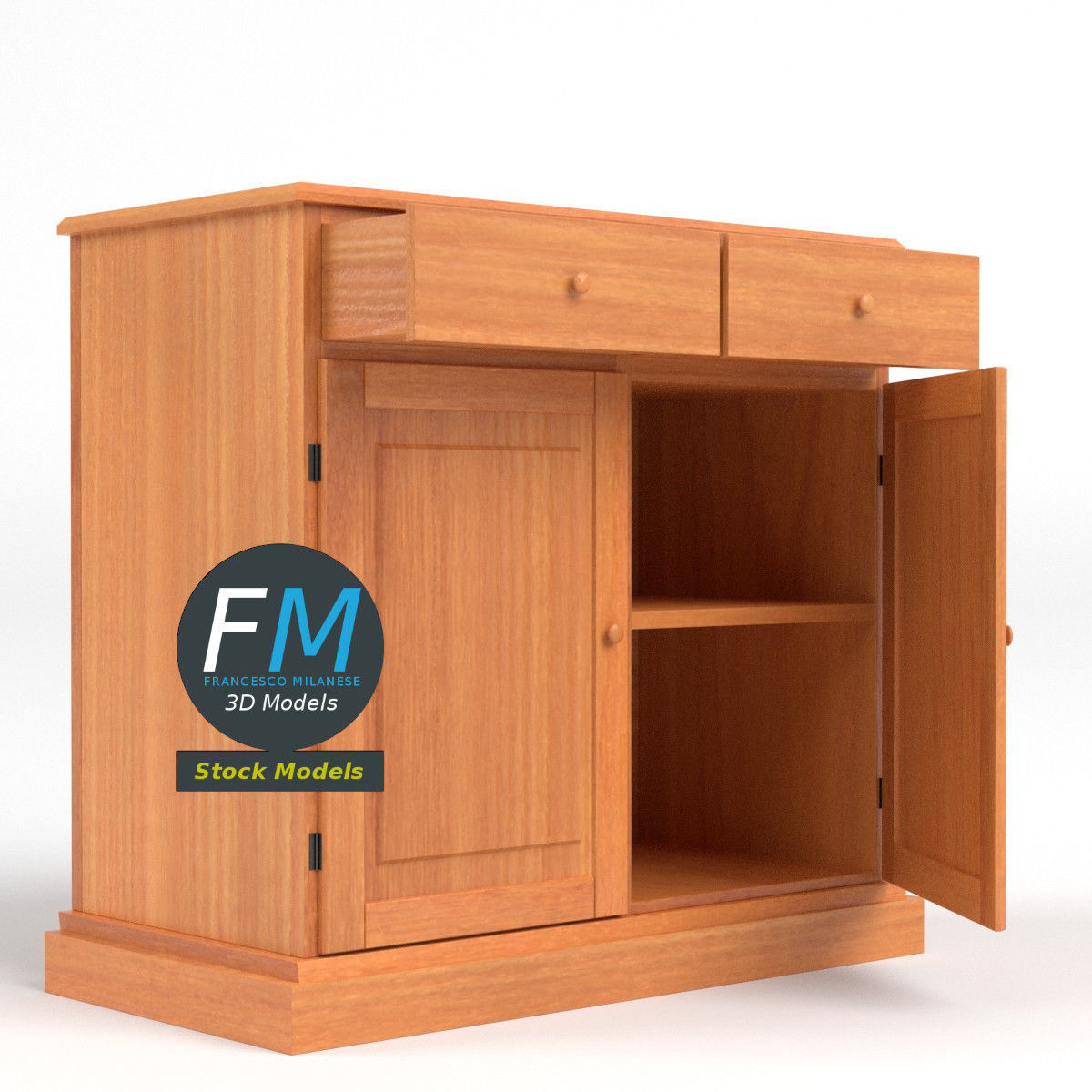 Kitchen sideboard 3D model_4