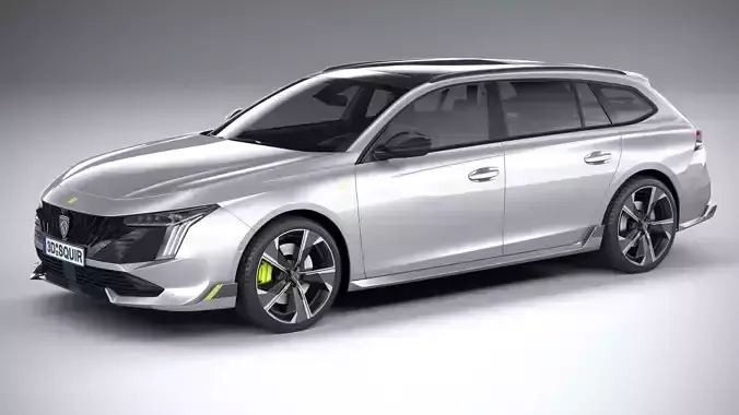 Peugeot 508 SW PSE 2023 3D model Peugeot 508 SW PSE 2023 3D model