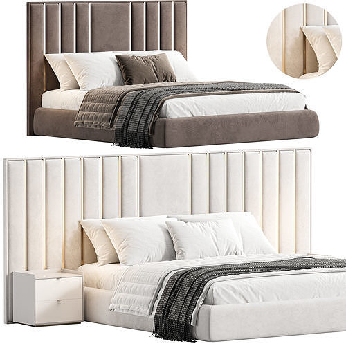 Double bed mod Yalta 3D model