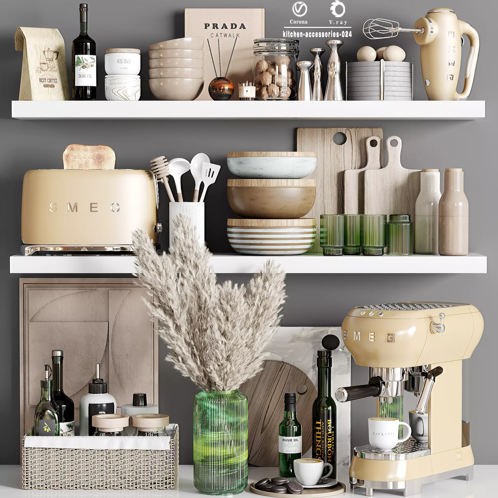 kitchen accessories 006 Low-poly 3D model