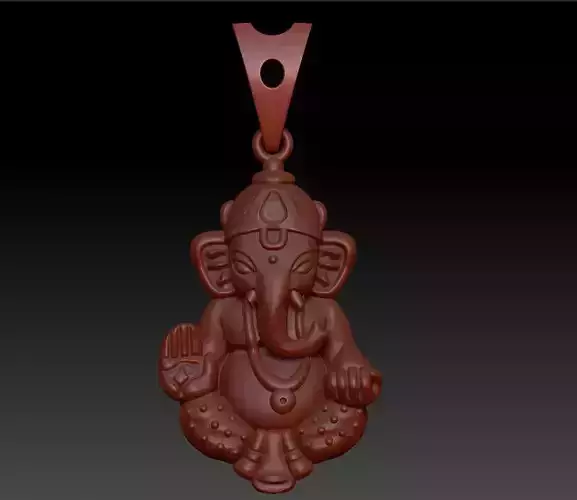 ganpati pandent 3d model