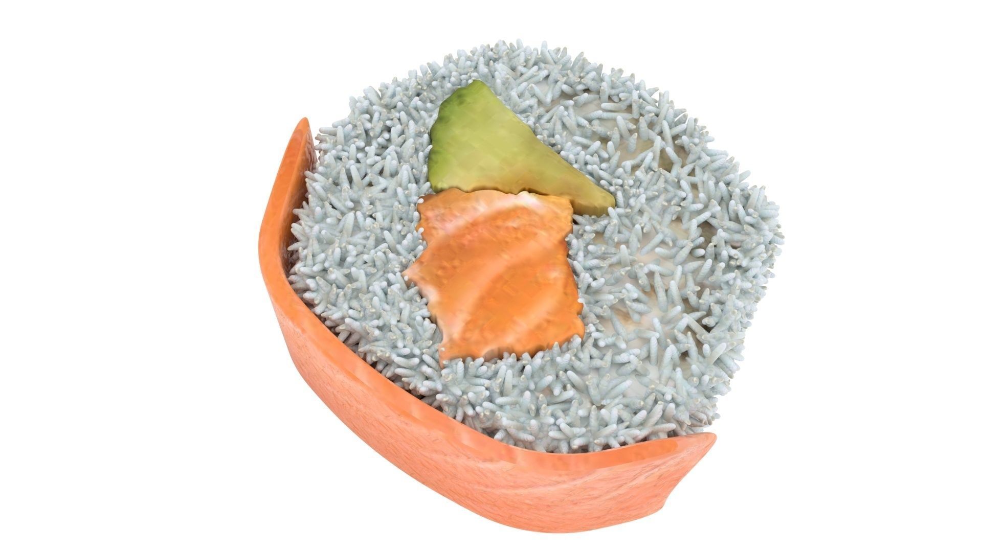 Sushi Roll With Salmon Fish 3D model_11